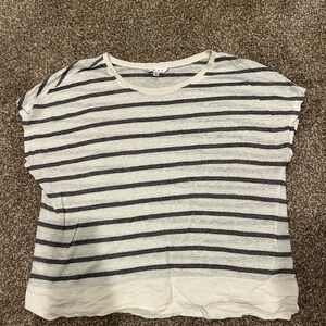 CAbi Black and White Striped Tee